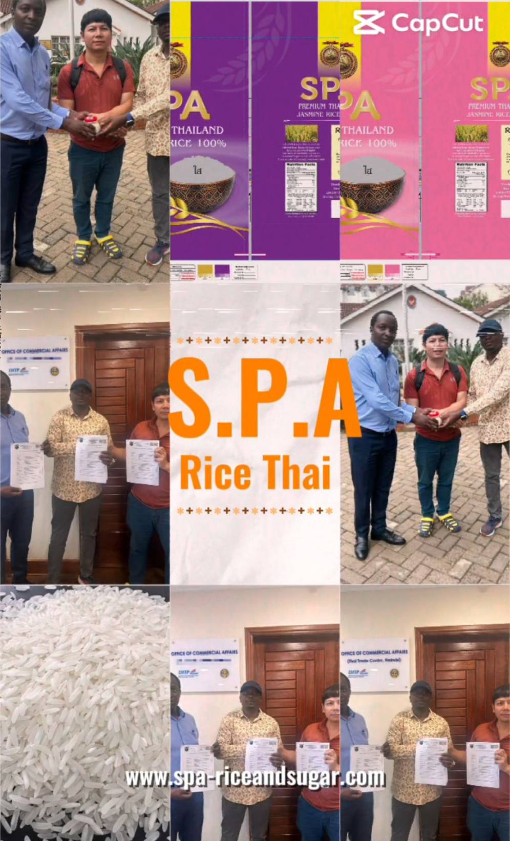 Signing ceremony for the contract to purchase 500 tons of Thai rice in Kenya